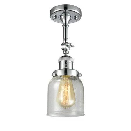 Polished Chrome 1-Light Semi Flush Mount Fixture J182009
