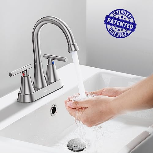 4 inch Matte Black 2-Handle Centerset Bathroom Sink Faucet with Pop-up Drain L989