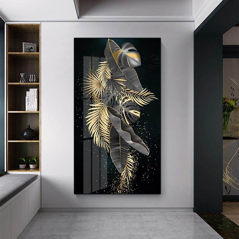 Leaves Wall Art Canvas Painting H398