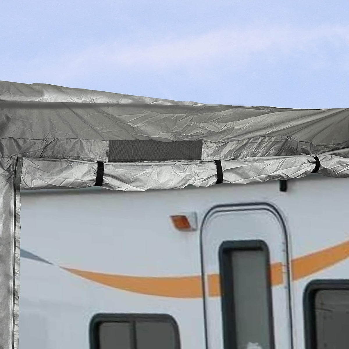 4-Layer RV Travel Trailer Camper Cover Fits 37'-41'L Extra Tall with Zipper Access C9865