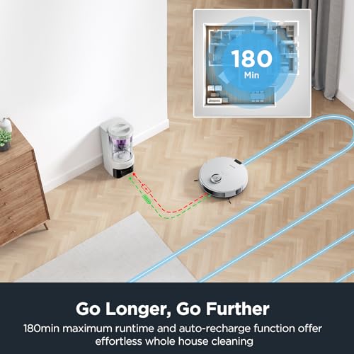 Robot Vacuum and Mop Combo with Self Emptying Station J174