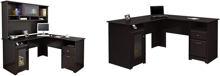 L Shaped Desk with Hutch K6834