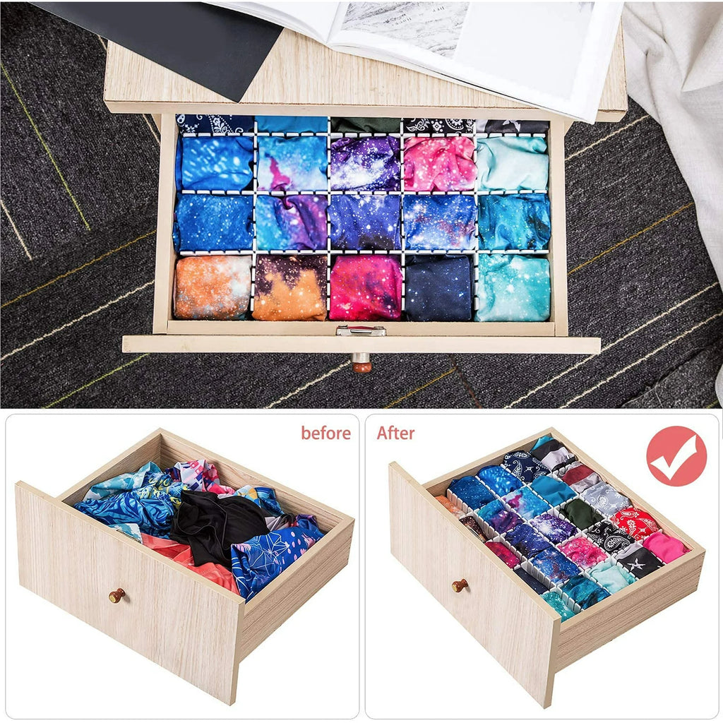 40 Pack White Drawer Dividers Organizer Set C925899