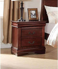 Small Wooden Nightstand with 2 Drawers P661