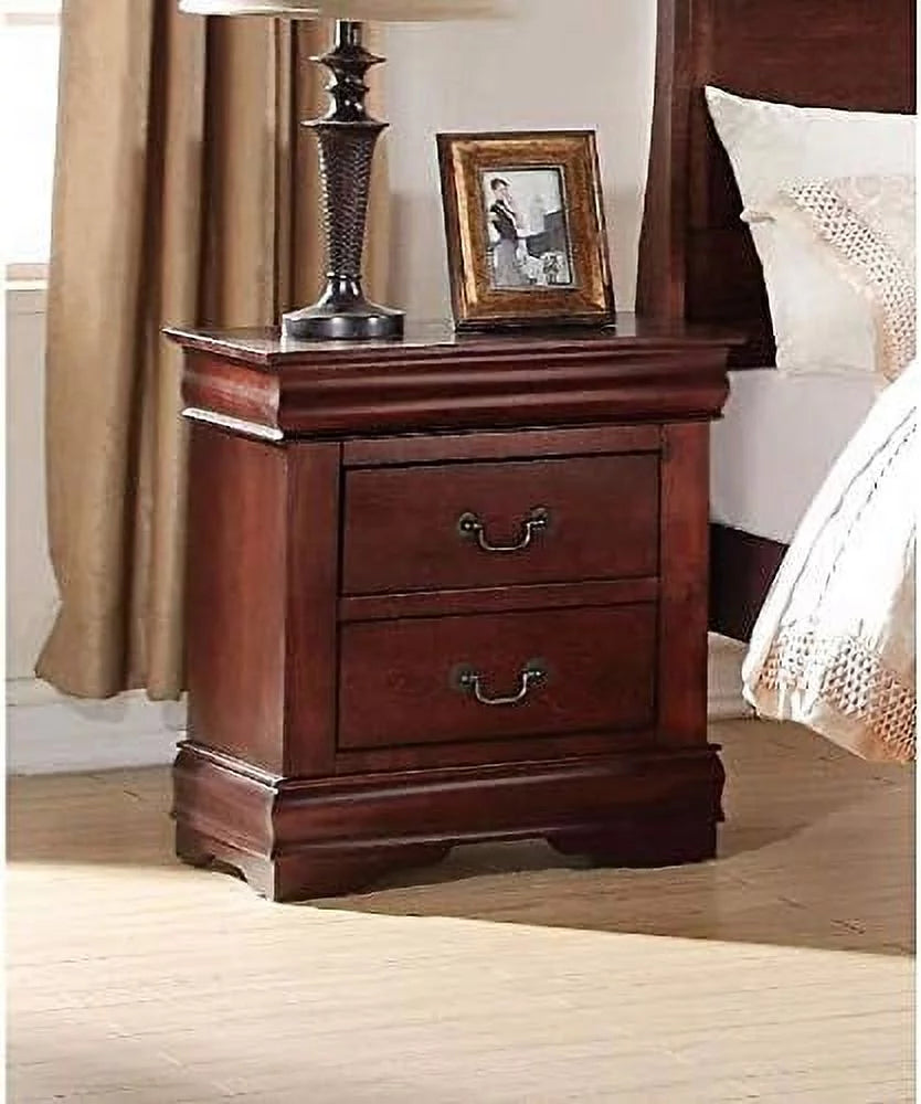 Small Wooden Nightstand with 2 Drawers P661