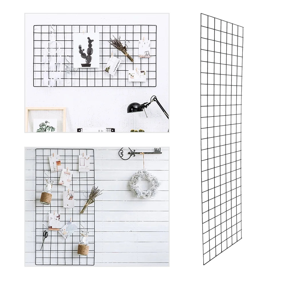 6' x 2' Wire Grid Panel Display Rack with Hooks, 3-Pack X690