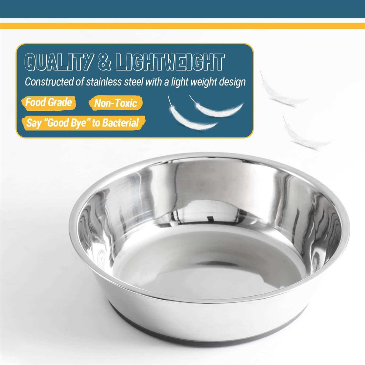 Stainless Steel Anti-Slip Dog Bowls Z386