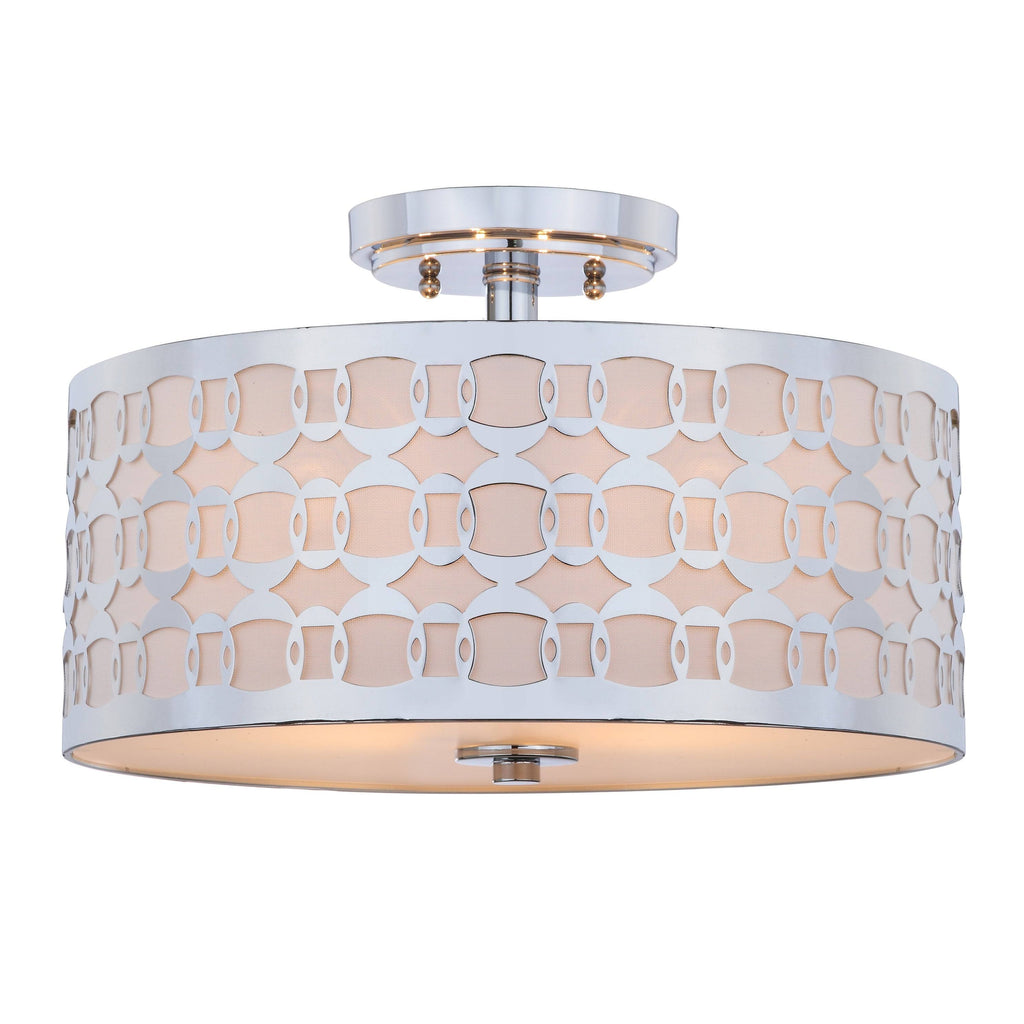 3-Light Chrome Semi-Flush Mount J771106