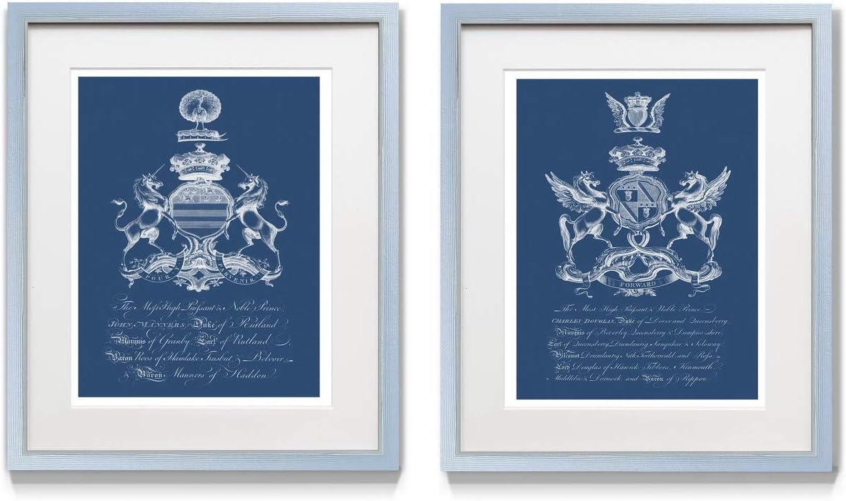 2 Piece Framed Artwork Set, Silver Frame, White Mat, Plexiglass, 16 in W X 20 in H V544