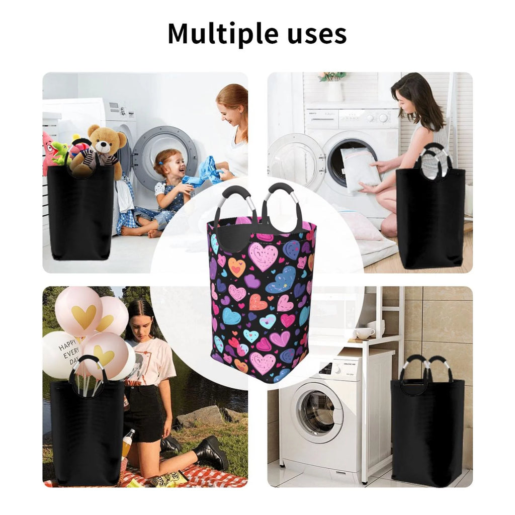 50L Rectangular Laundry Hamper with Aluminum Handles U3123