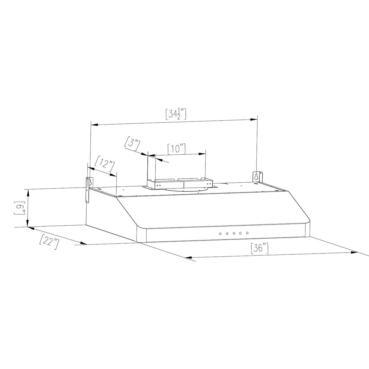 2 Piece Kitchen Appliances Package with 30" Gas Cooktop and 36" Under Cabinet Range Hood U319903