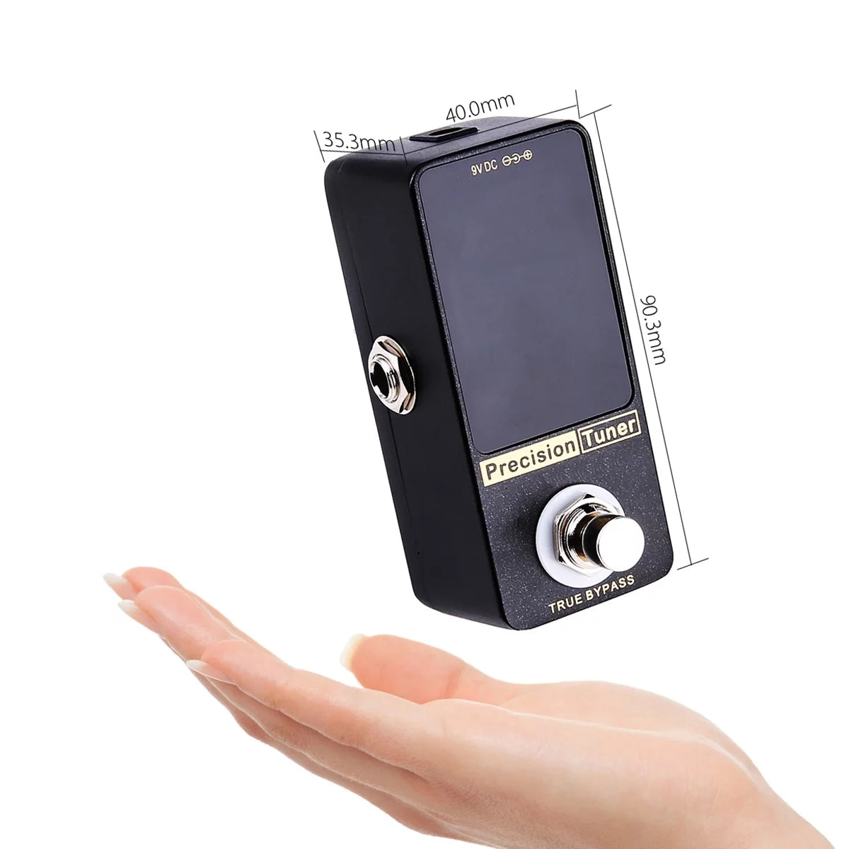 Metal Shell Tuner Pedal Led Display Precision Bypass Bass Tuner L69308