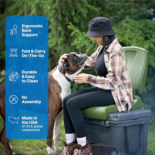Folding Lightweight Portable Outdoor Chair with Back Support D96781