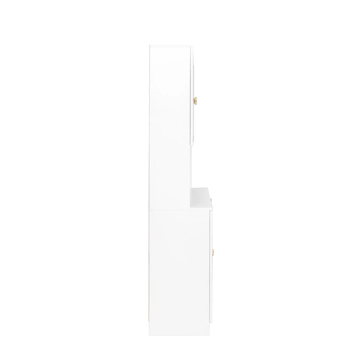 70.87" Tall White Wardrobe with 6 Doors, 1 Shelf and 1 Drawer Z890065