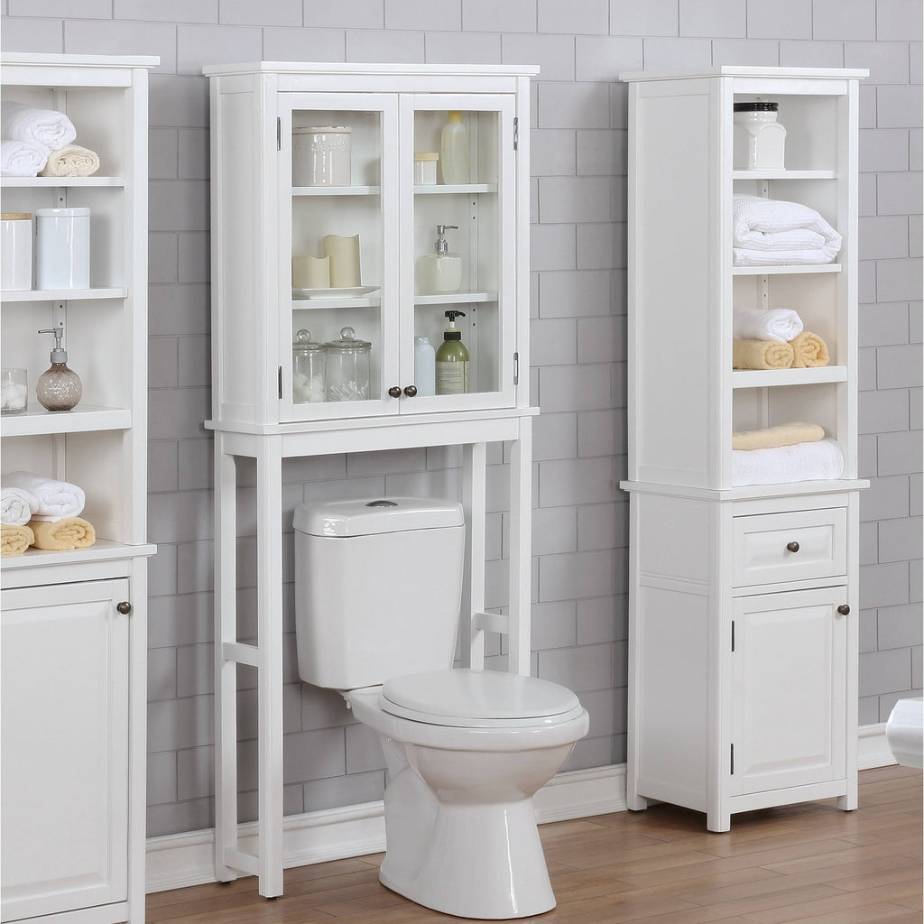Over-the-Toilet Storage with Glass Doors N783