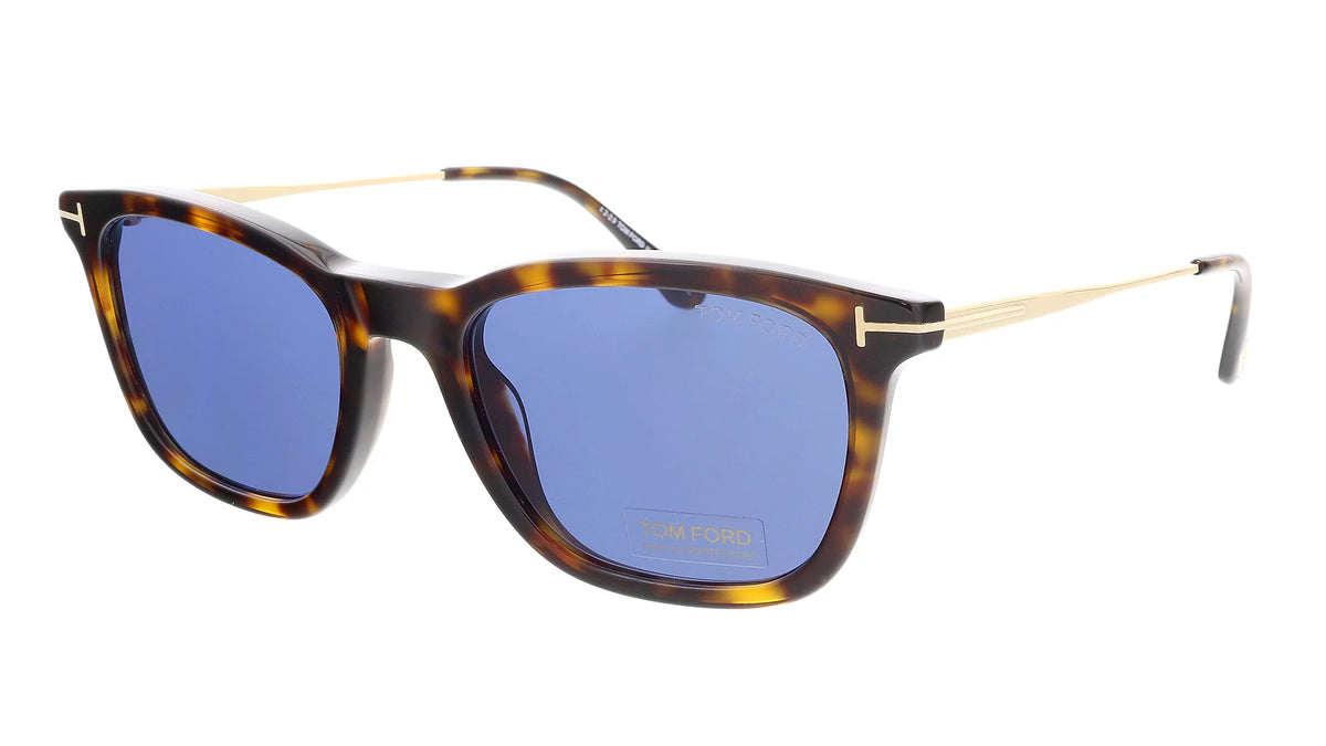 Dark Havana Rose Gold Blue 53 mm Sunglasses K515