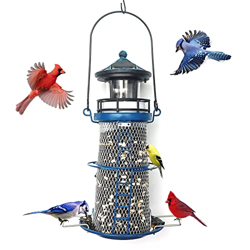 14'' Hanging Mesh Solar Bird Feeder with Rotating Beacon P931225