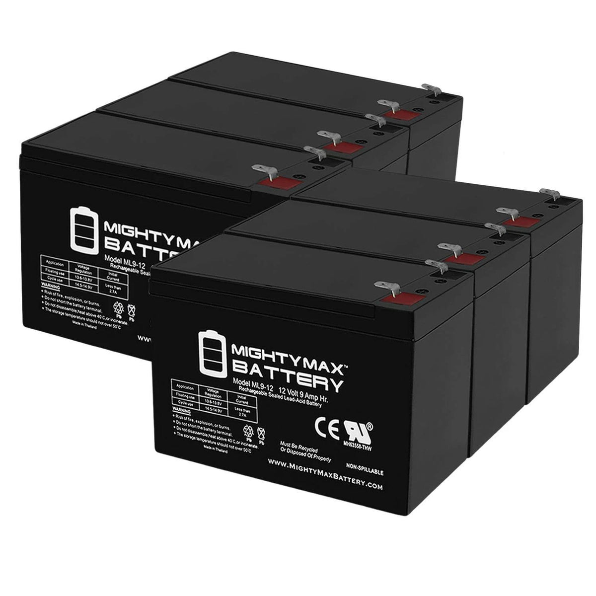 12V 9Ah Battery 6 Pack U17848