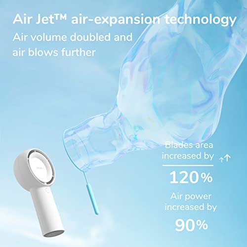 Portable Handheld Turbo Fan 6000mAh USB Rechargeable 5 Speeds Black H984322