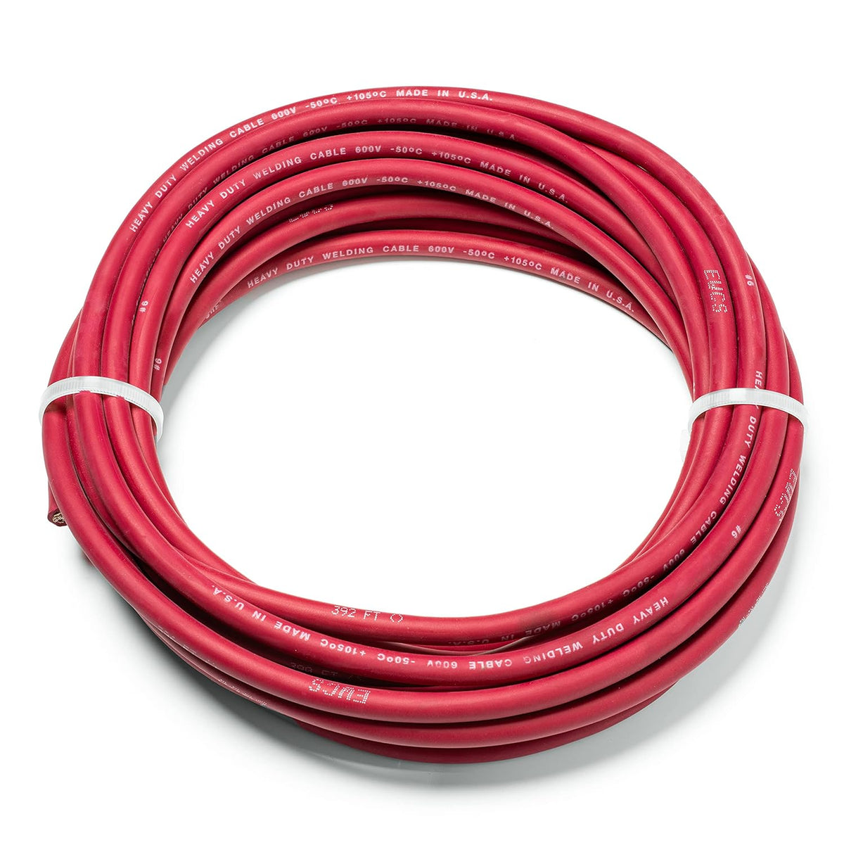 6 Gauge Welding Cable 600 Volt Red 25 Feet V676376