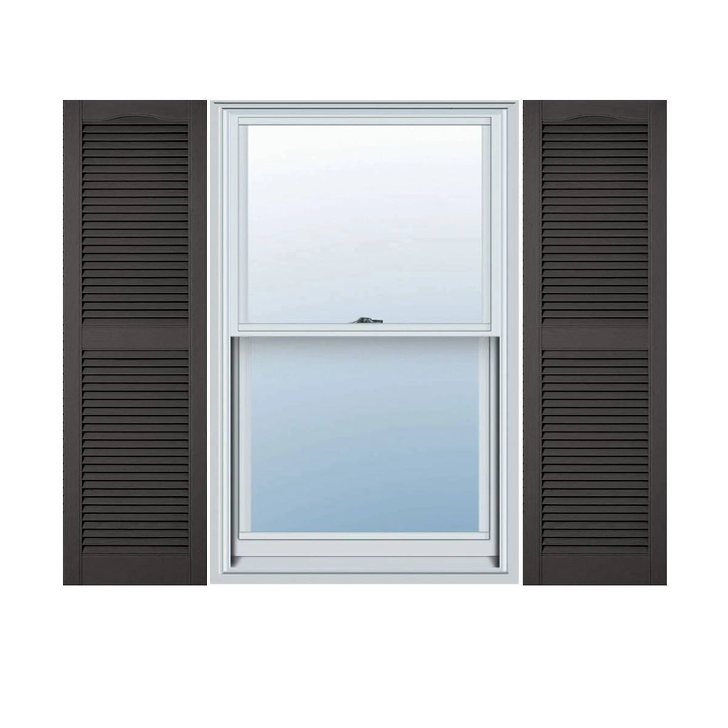 12 inch x 37 inch Vinyl Open Louver Shutters O4048