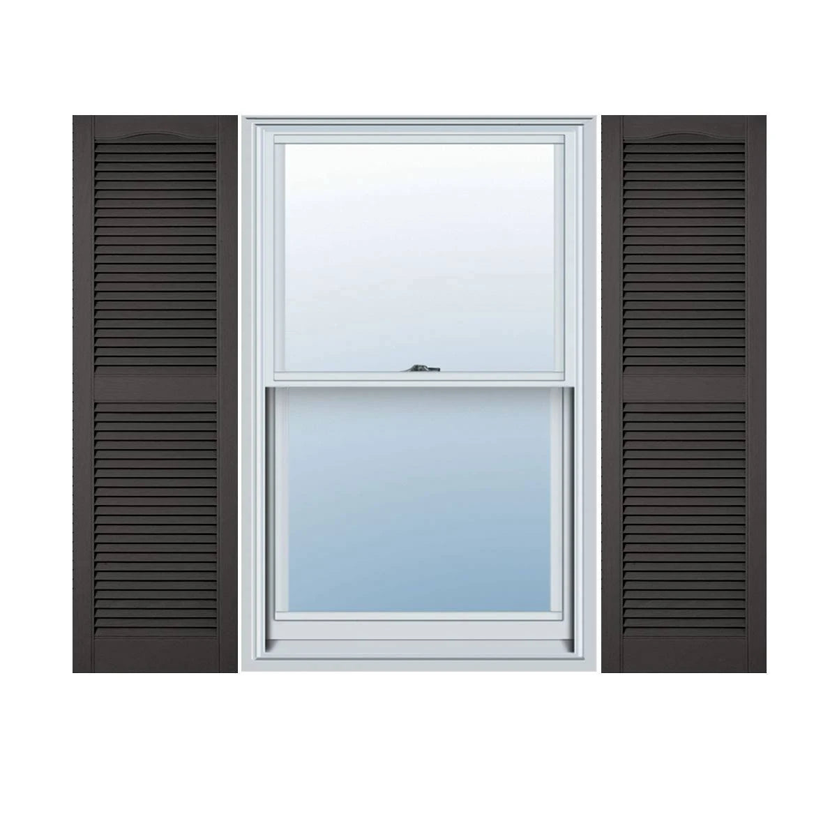 12 inch x 37 inch Vinyl Open Louver Shutters O4048