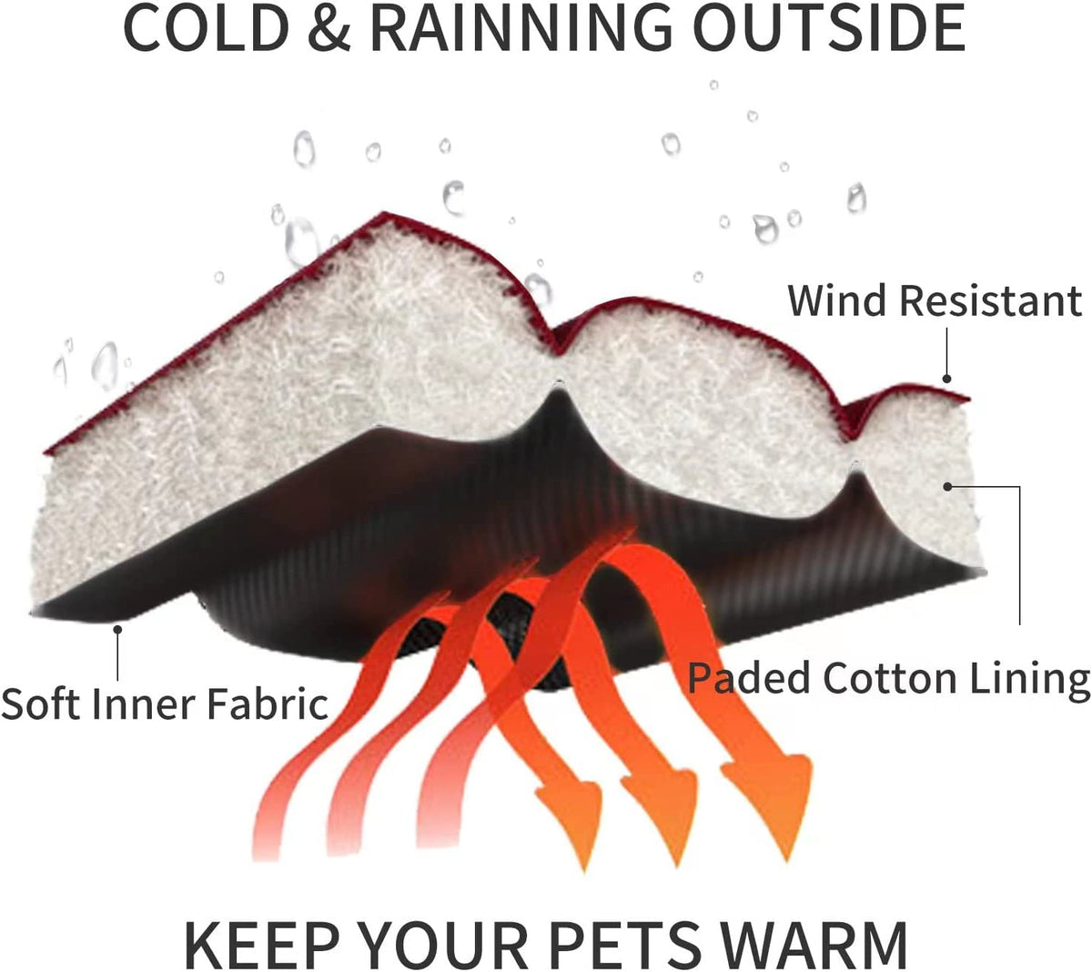 Pink Dog Winter Coat Puffer Jacket T512