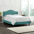 Blue Nail-Buttoned Twin Bed N33703
