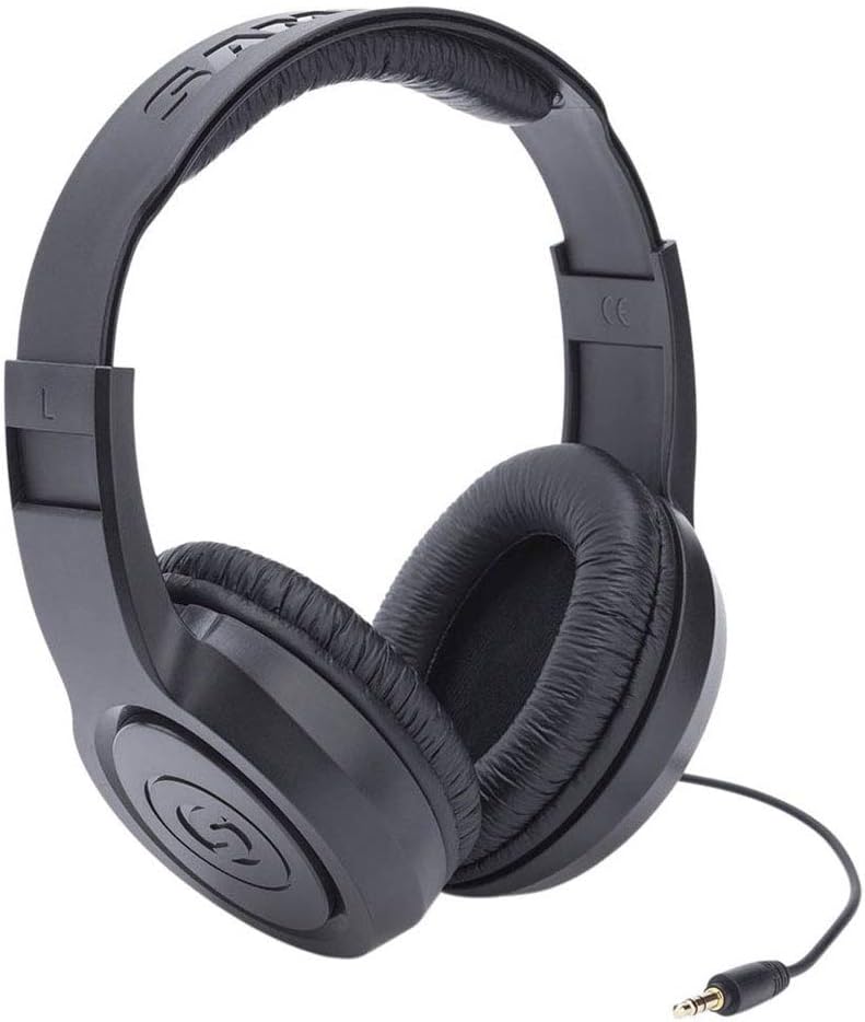 Stereo Turntable with Bluetooth (Black) + Powered Studio Monitors + Headphones + Dual Adapter Cable + Rip Ties X657734