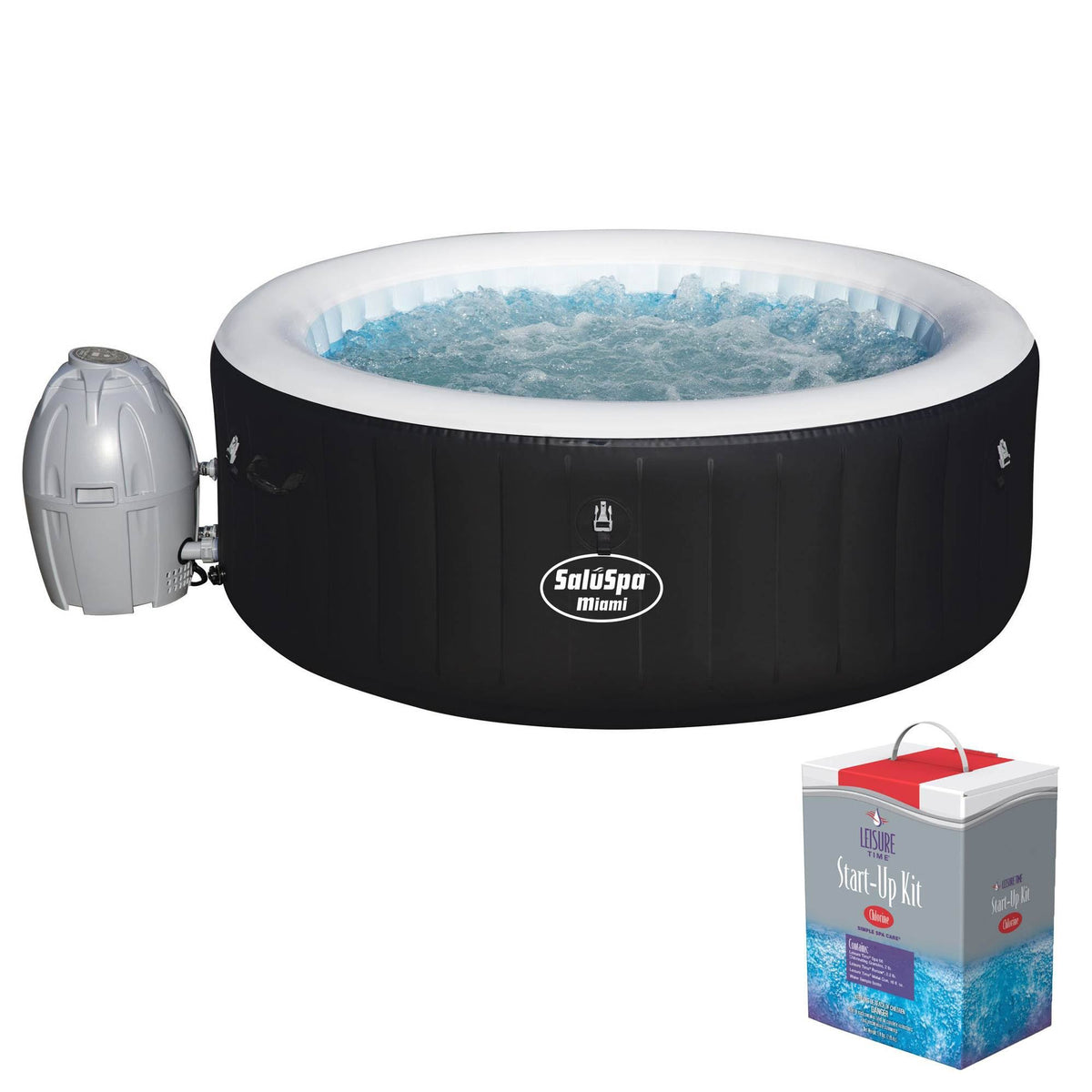 Inflatable Hot Tub Spa with Chlorine Sanitizer Kit Z6525