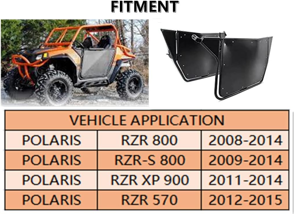 2 Door Heavy Duty Aluminum UTV Doors B30791