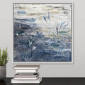 Painting on Canvas White Floater Frame 17.7x22 A19910