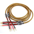 OFC Audiophile Speaker Cable with 8 Banana Plugs, 9.89ft 3m Nylon Braid S3931