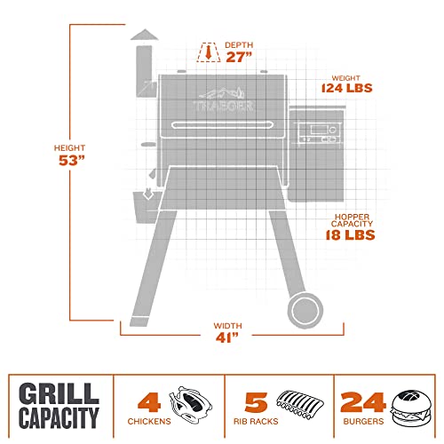 Black Electric Wood Pellet Grill and Smoker with WiFi T529831