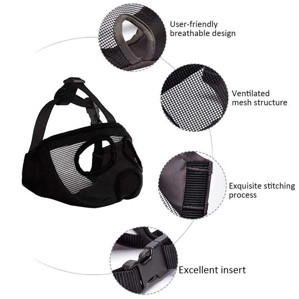 Adjustable Breathable Mesh Short Snout Dog Muzzle S510