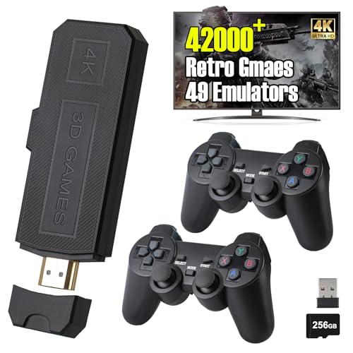 4K HDMI Video Console with 42,000 Classic Games, Dual 2.4G Wireless Controllers, 256GB Built-in B575