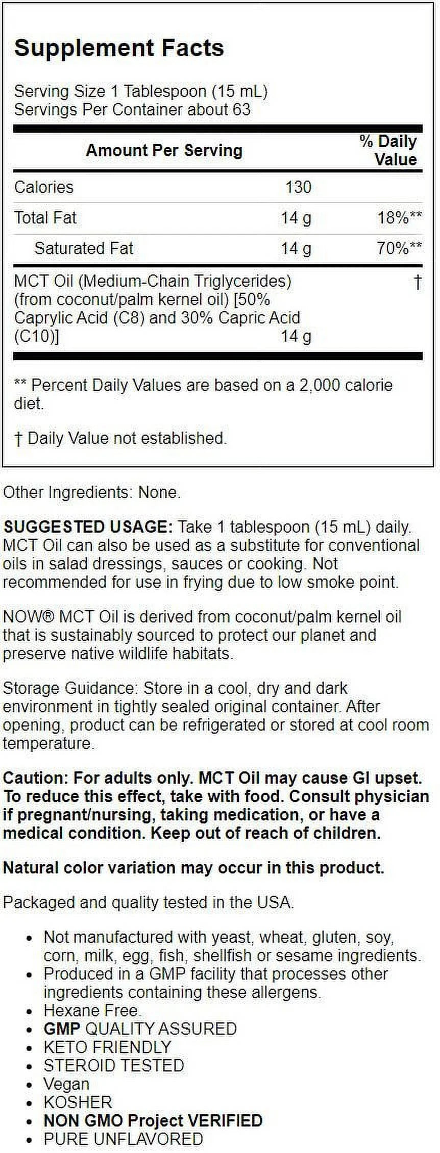Pure Unflavored Mct Oil 32 fl oz Q51495