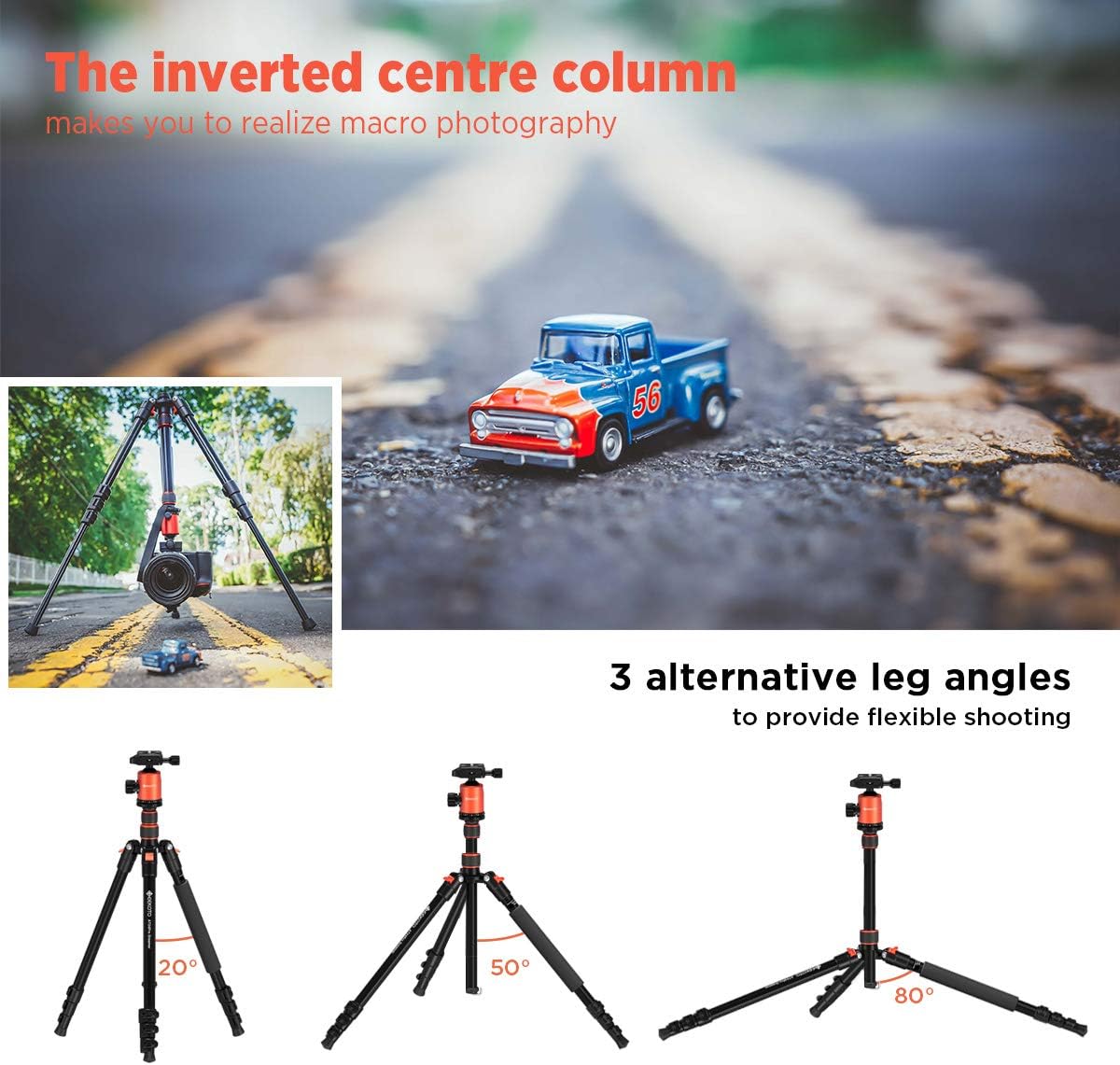 77’’ Aluminum Camera Tripod with 360 Degree Ball Head T4812