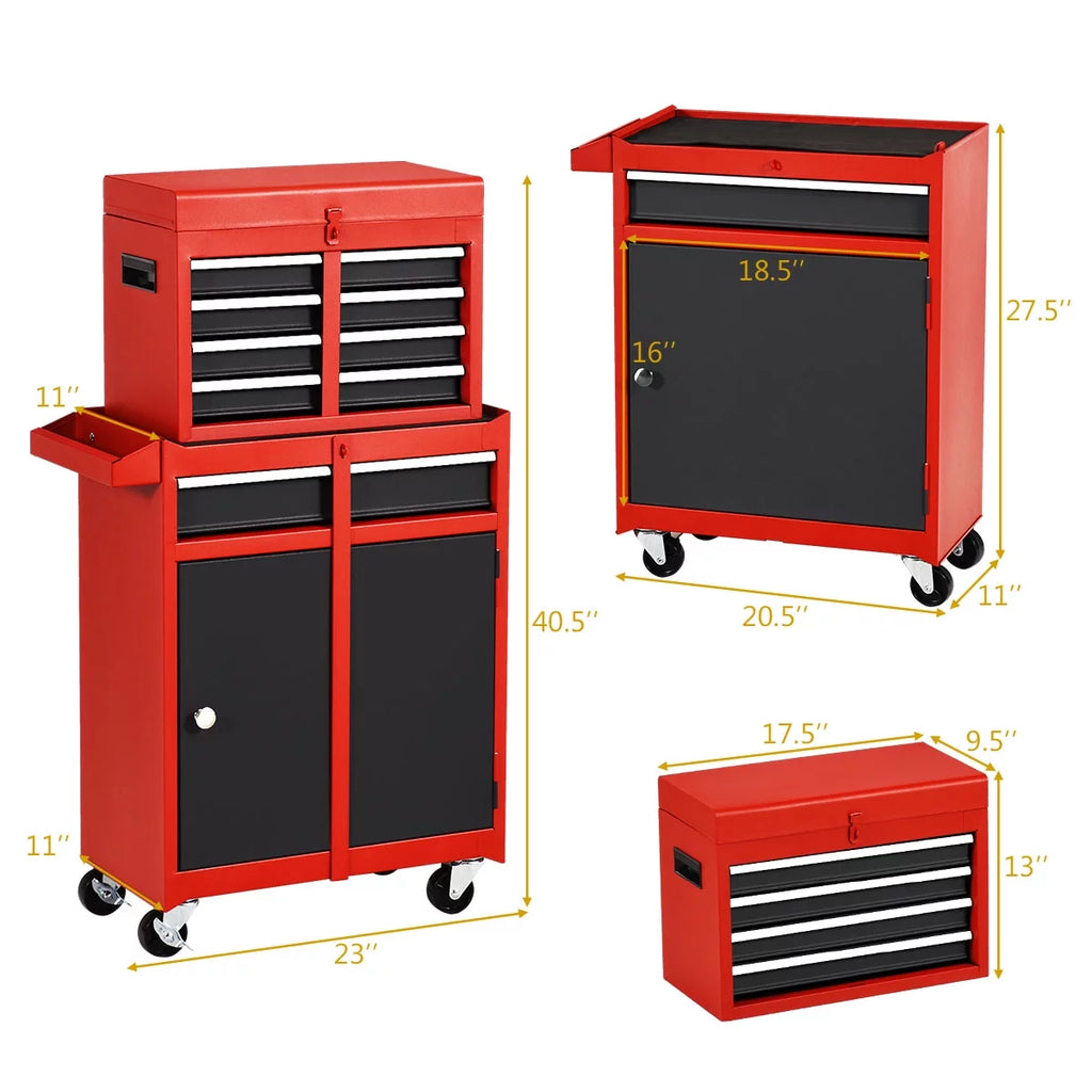 2 in 1 Tool Chest & Cabinet with 5 Sliding Drawers M530717