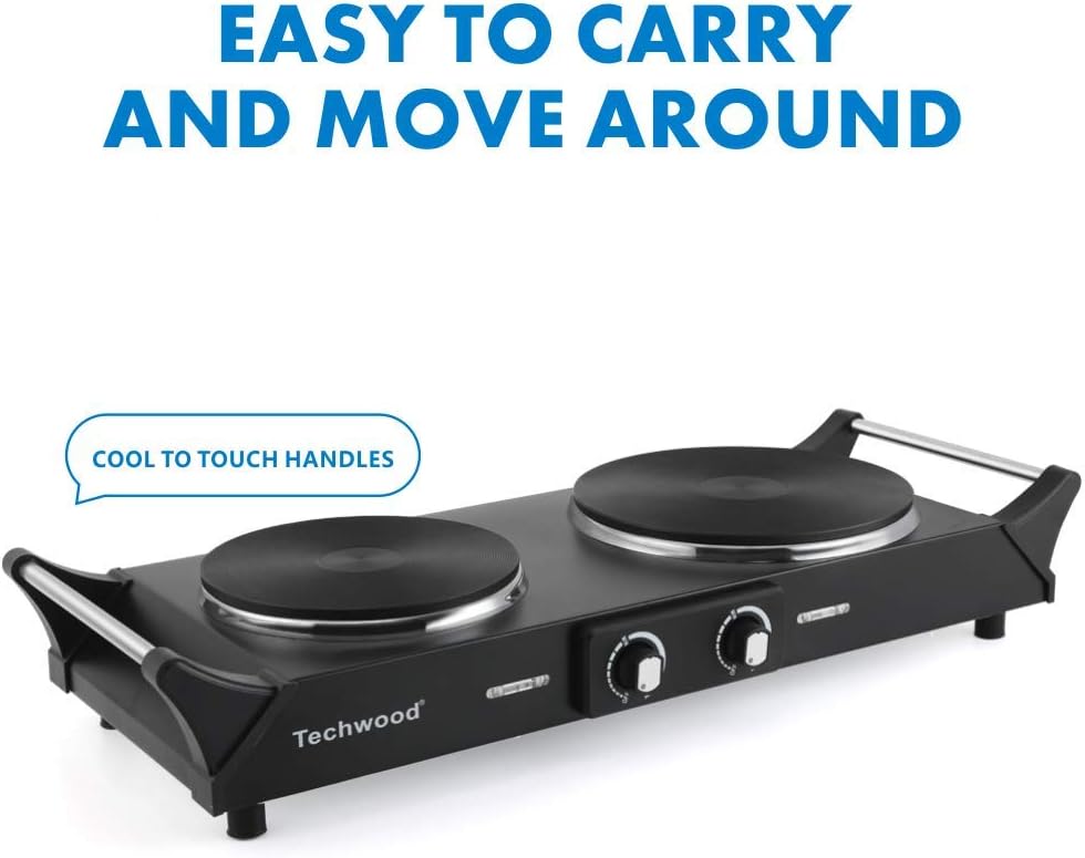 1800W Double Burner Hot Plate with Adjustable Temperature Q98905