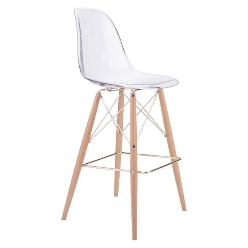 Clear and Gold Bar Stool Q802678