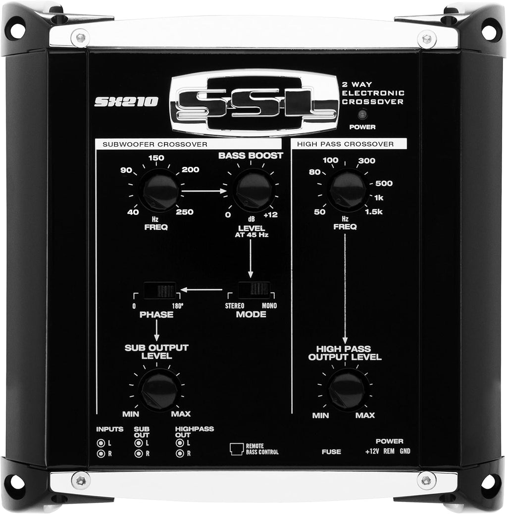 2 Way Car Electronic Crossover with Remote Subwoofer Control X986