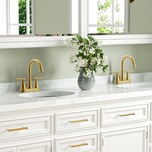 4 inch Matte Black 2-Handle Centerset Bathroom Sink Faucet with Pop-up Drain L989