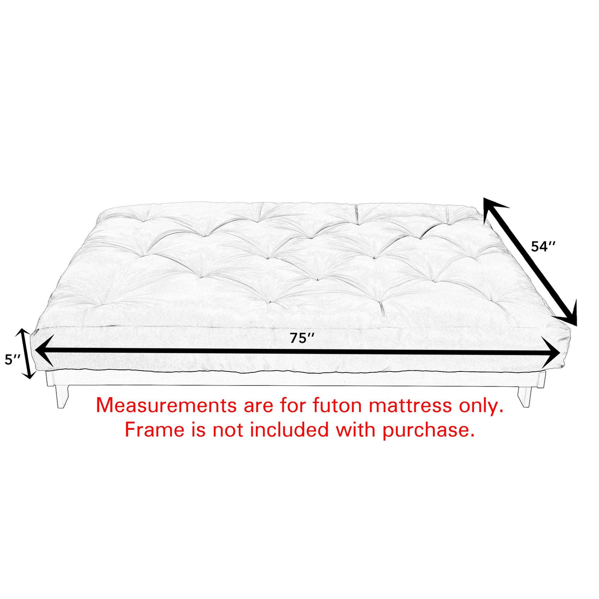 Blue Grey 5-Inch Futon Mattress D29354