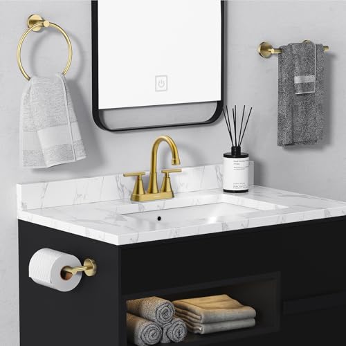 4 inch Matte Black 2-Handle Centerset Bathroom Sink Faucet with Pop-up Drain L989