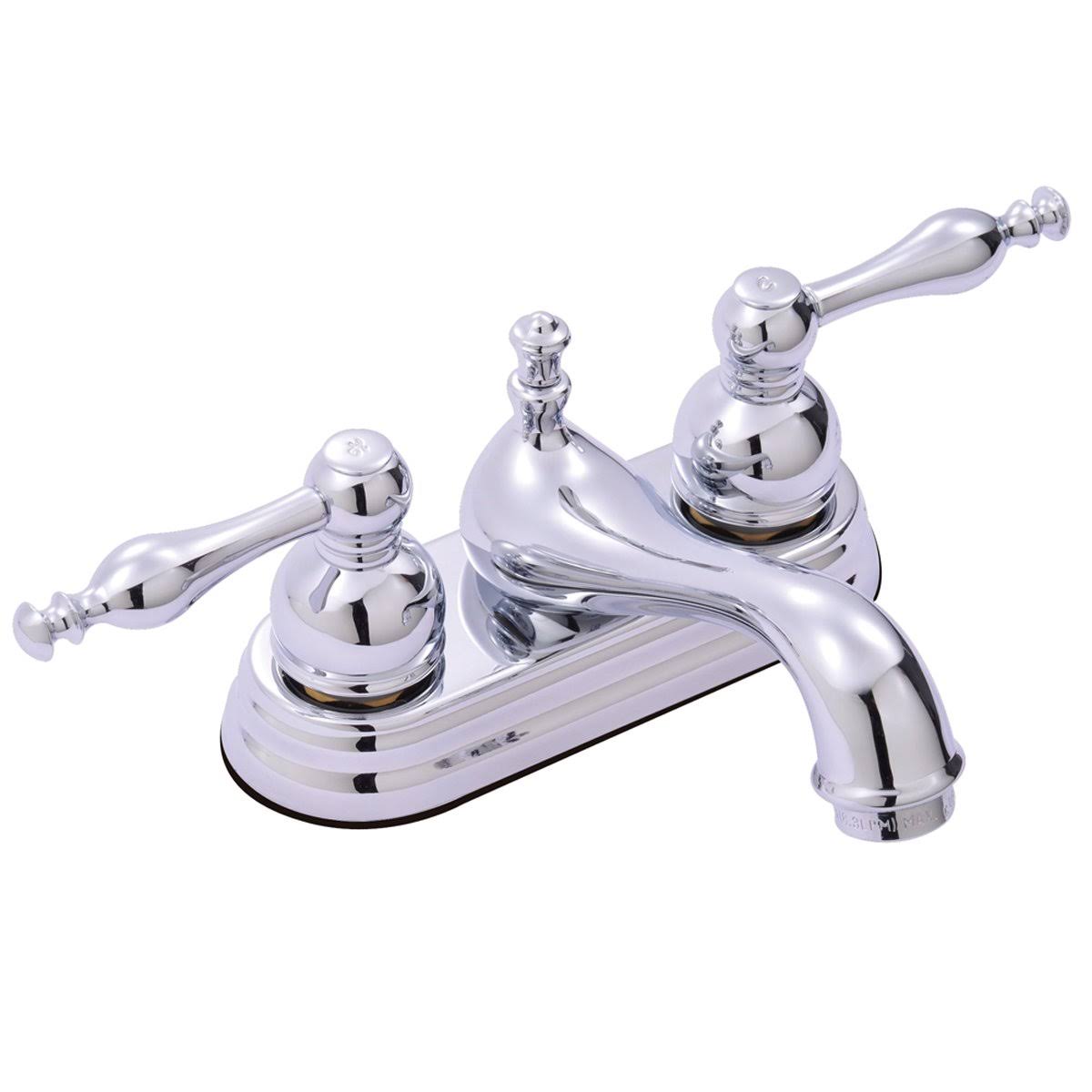 Chrome Two-Handle Centerset Lavatory Faucet with Pop-Up V770