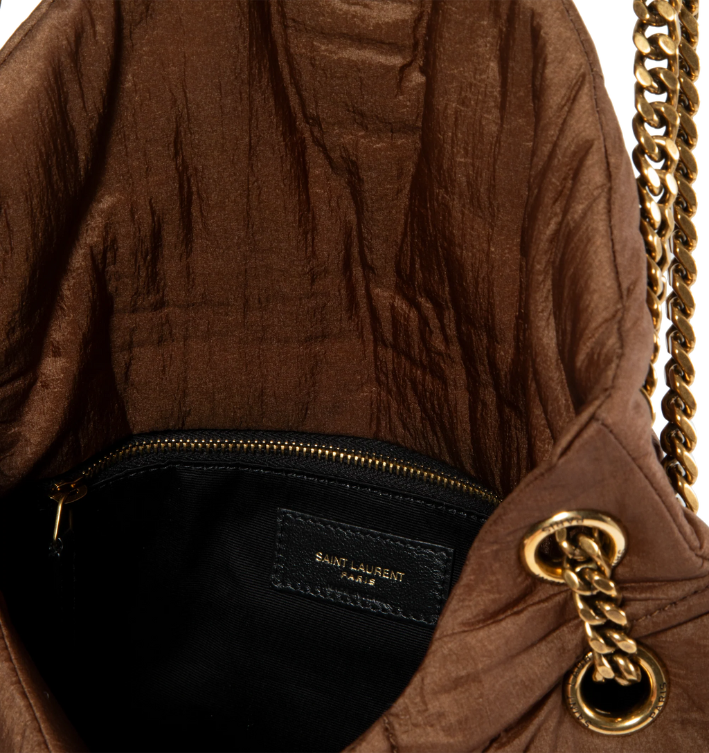 Small Nylon and Leather Bag F2387