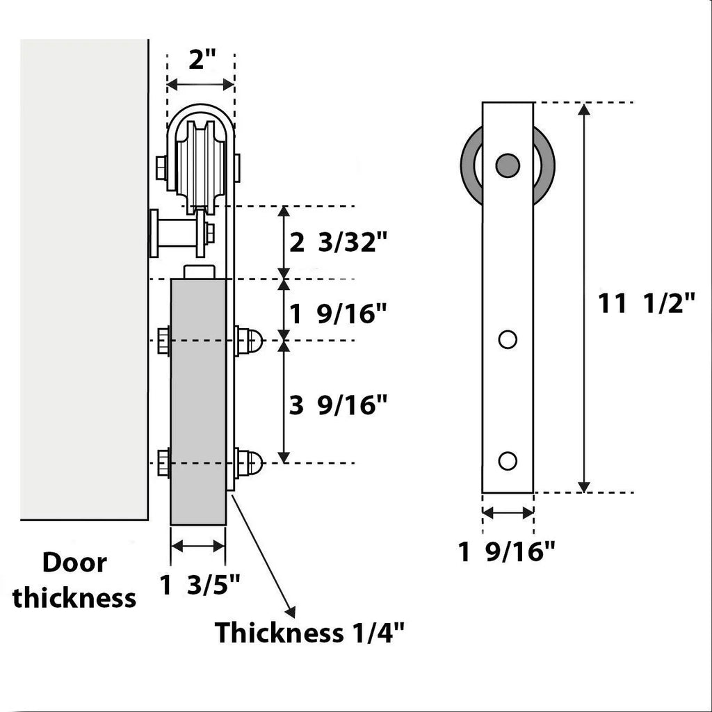 Double Barn Door 36 x 80 inches with Frosted Glass A536986