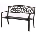 50in Metal Outdoor Bench U7678