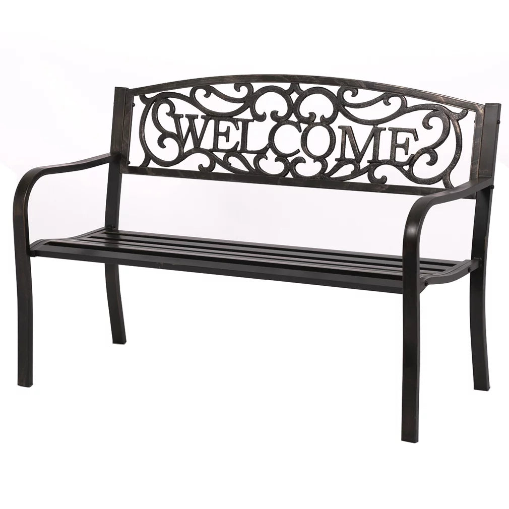50in Metal Outdoor Bench U7678